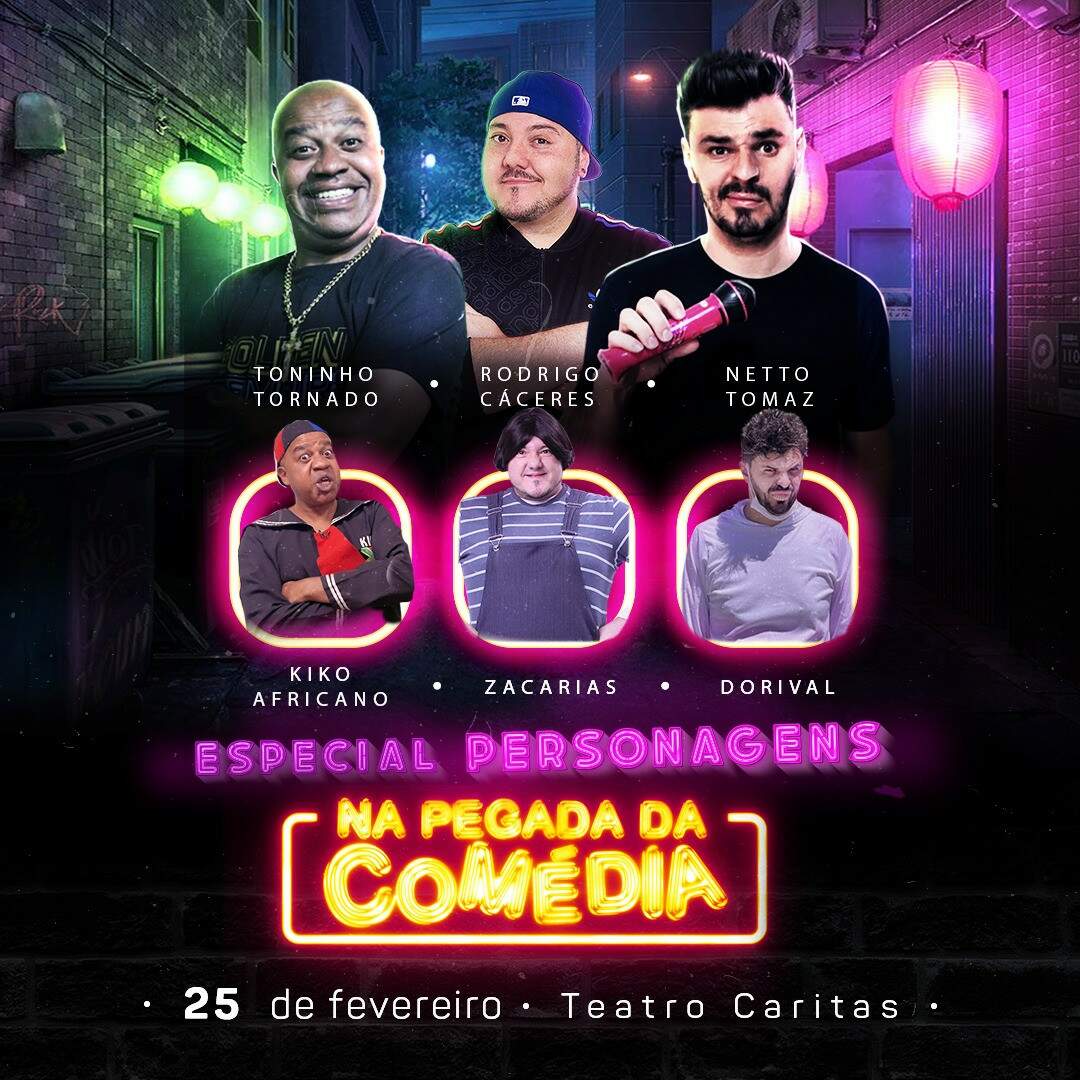 NA PEGADA DA COMÉDIA no Teatro Caritas